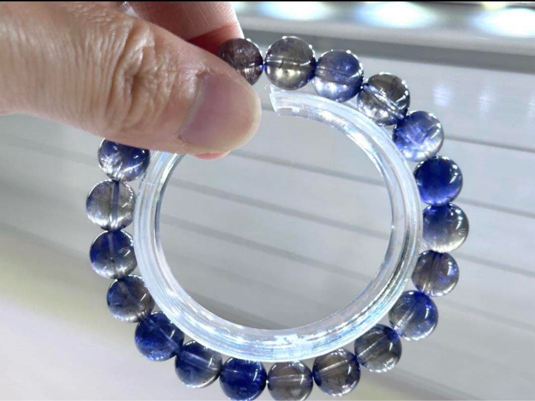 ス*⚡様 天然石 高品質 アイオライト ブレスレット 9.4mm