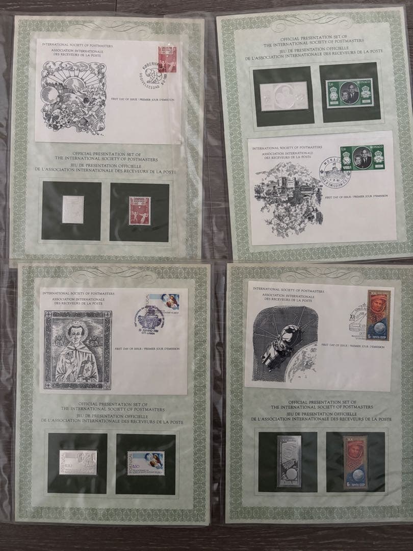 国際郵便局長協会 公式プレゼンテーションセット 純銀製切手プレート36