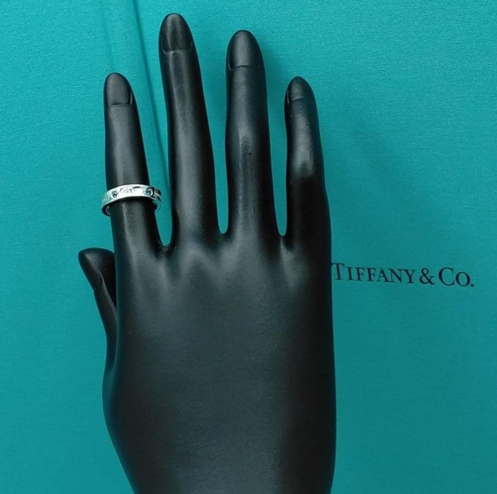 ○SALE○【ティファニー】1837 ナロー サファイア 2P リング 7号