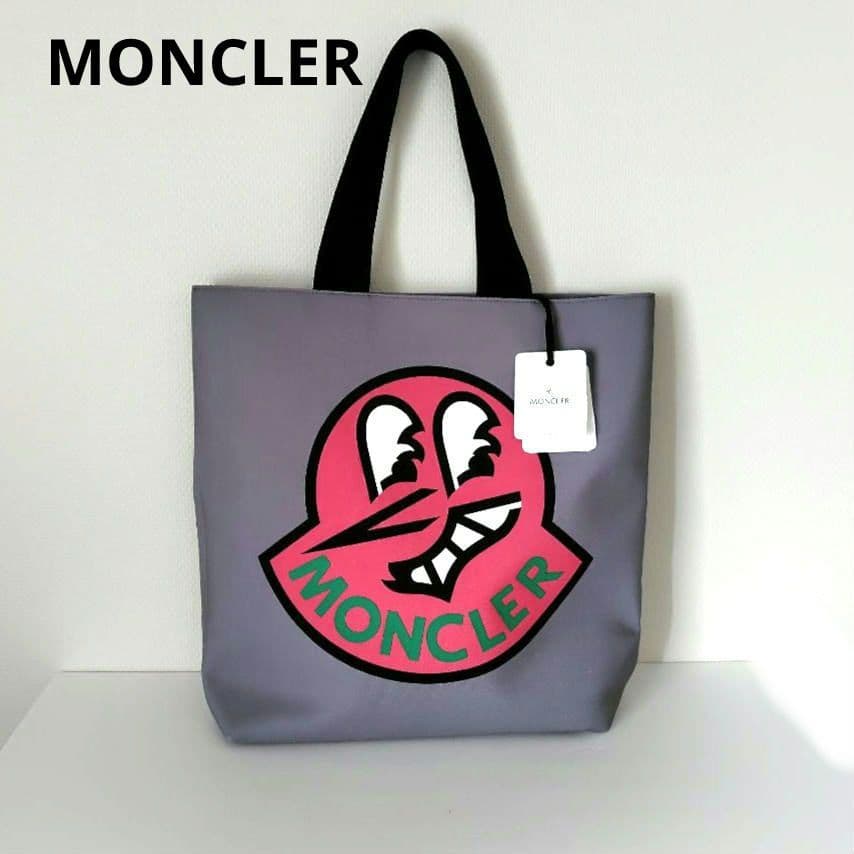 新品】MONCLER モンクレール トートバッグ TOTE AQ グレー - メルカリ