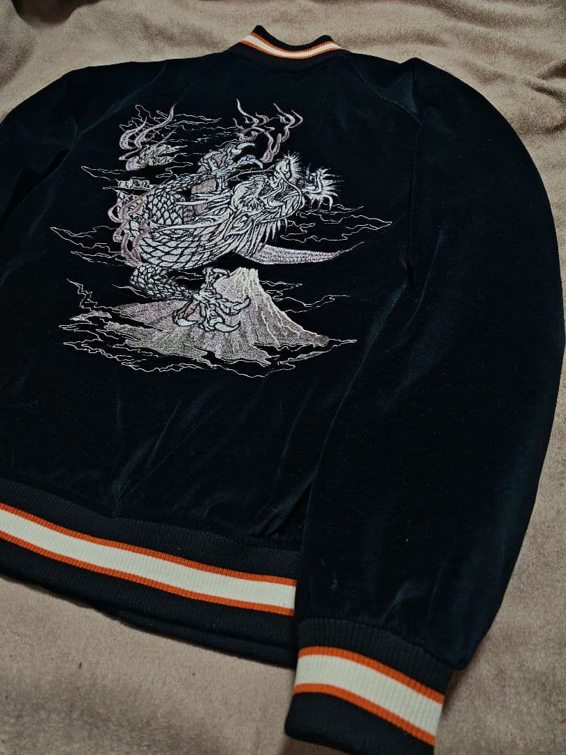 美品 別珍 龍 OBORO 日本限定 スカジャン ベロア vintage - メルカリ