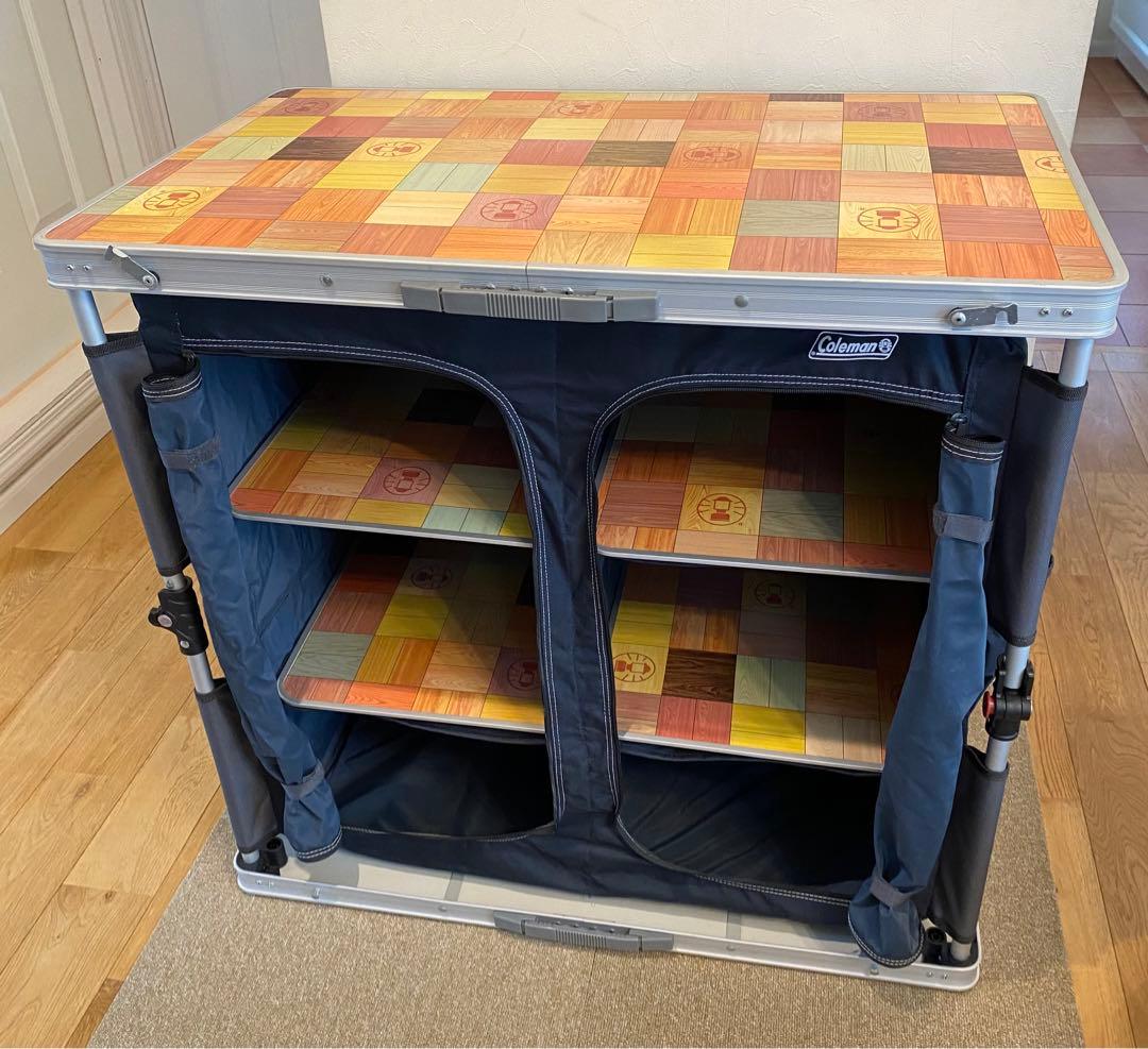 コールマン ダブルインスタントアップカップボード モザイク柄 食器棚