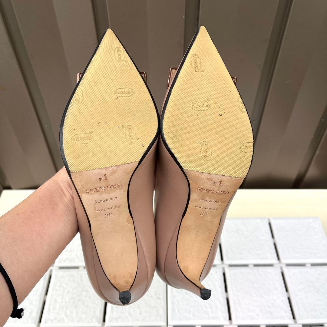36 Sergio rossi sr1 パンプス ピンク ベージュ 23 - メルカリ