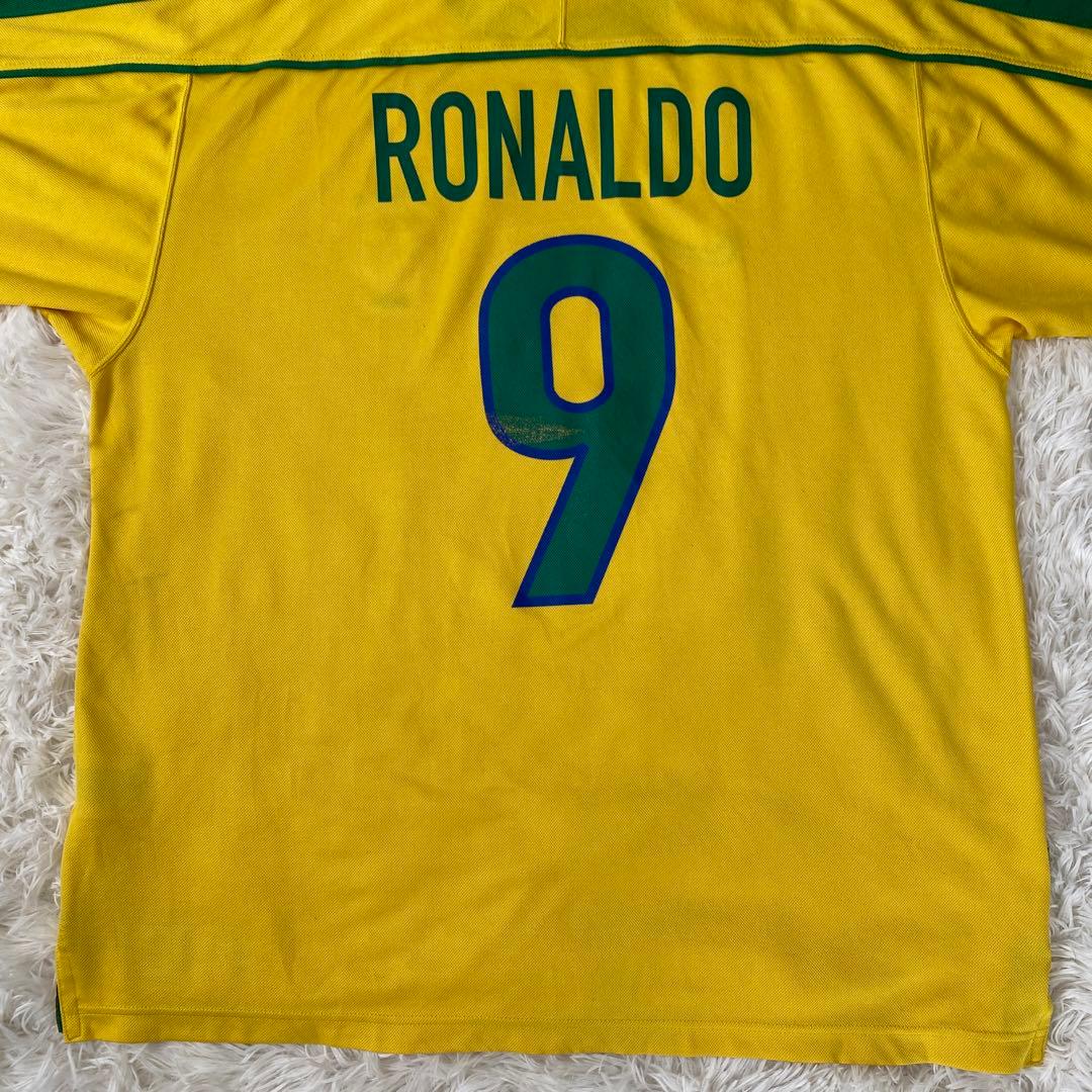ナイキ】 ブラジル代表 ロナウド 98フランスW杯 当時物 イギリス製 XL