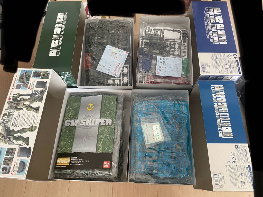 ガンプラ MG ジムスナイパー セット 4種
