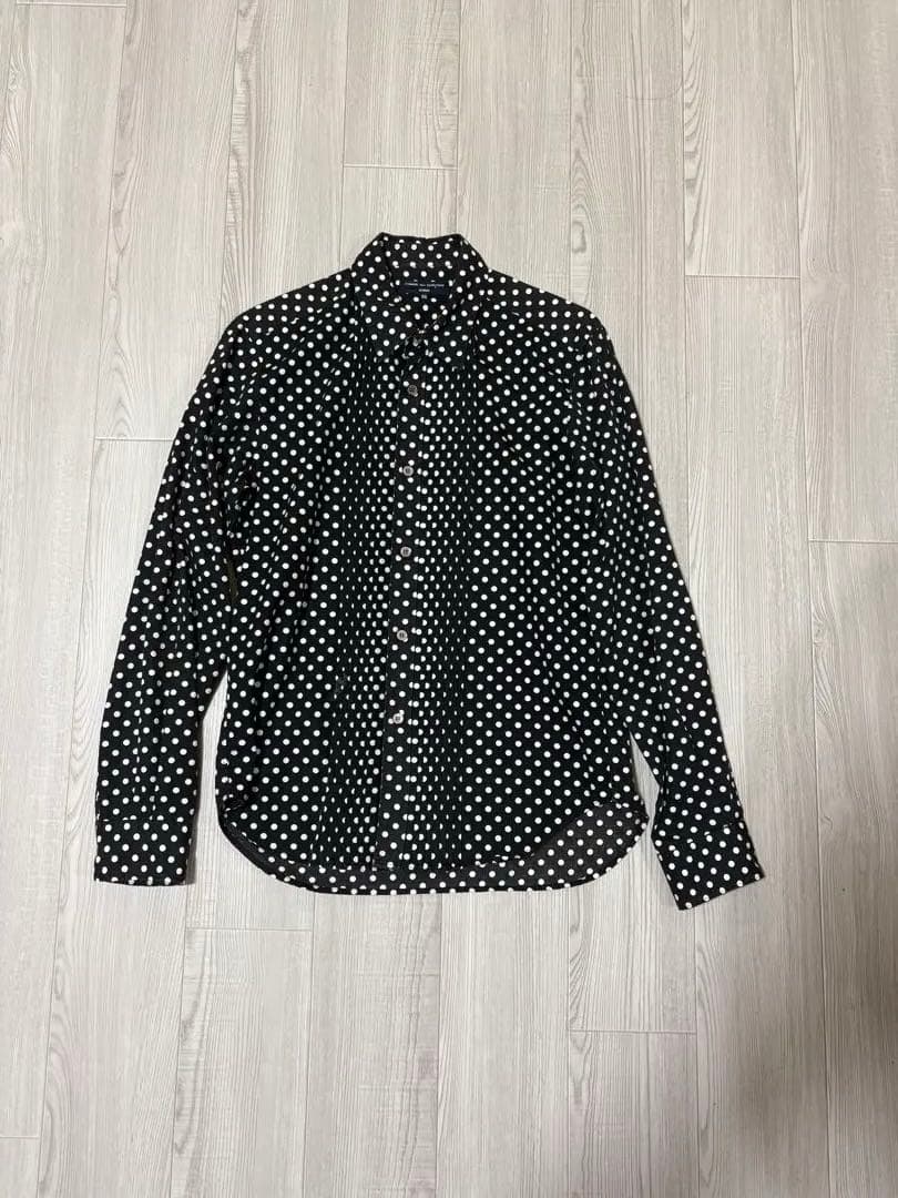 コムデギャルソン　ドット柄長袖シャツ 限定！3カラー コムデギャルソン ドット シャツ (COMME des GARCONS