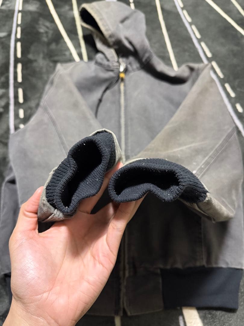 希少 90sフェード カーハート アクティブジャケットJ03ブラックUSA製