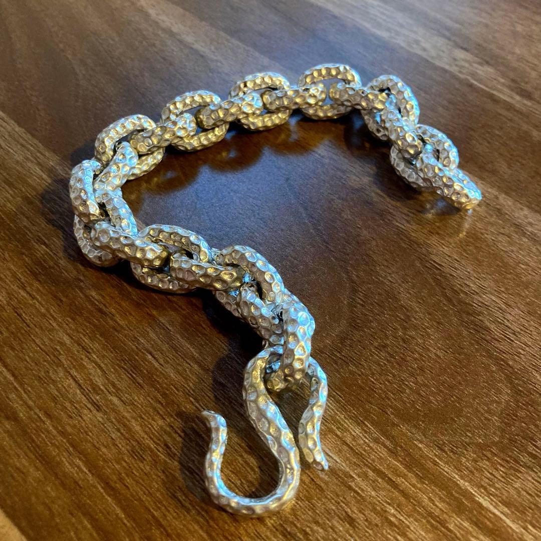 ヘビーケーブル　ブレスレット　925メキシカンジュエリー風　レトロ　シルバー メキシコ製 MEXICO ヴィンテージ HEAVY チェーンブレスレット 925 | unune