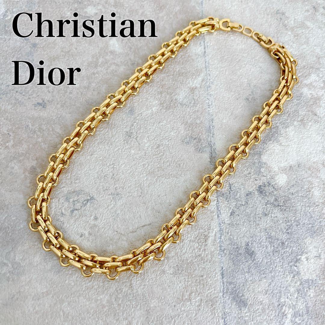 未使用級✨ クリスチャンディオール ネックレス チェーン 喜平 ゴールド Christian Dior クリスチャンディオール ロゴ 喜平 ロングチェーン