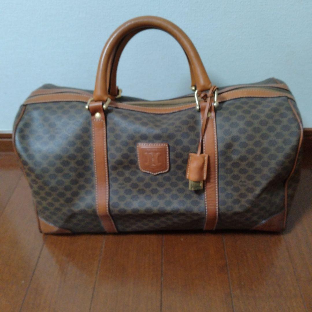 オールドセリーヌボストンバッグ 再値下げ！ CELINE MACADAM PATTERNED BOSTON BAG MADE IN ITALY/オールドセリーヌ