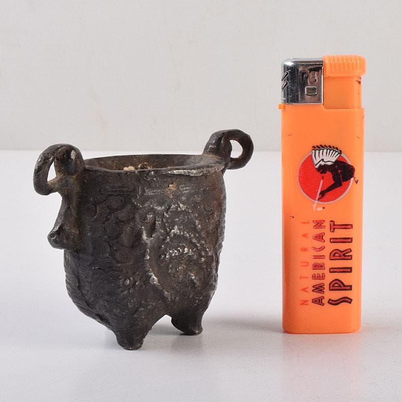 中国 古銅宣徳銅 山水文刻 三足香炉 V R9217 - メルカリ