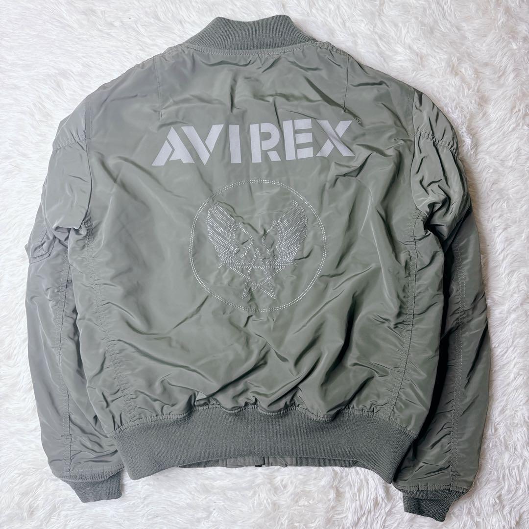AVIREX MA-1 フライトジャケット カーキ XLリバーシブル 中綿 - メルカリ