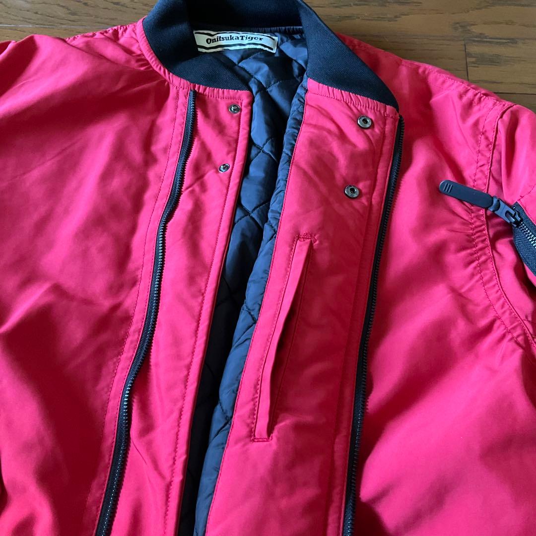 Onitsuka Tiger 赤 ブルゾン 虎ロゴ MA-1タイプの通販はau PAY