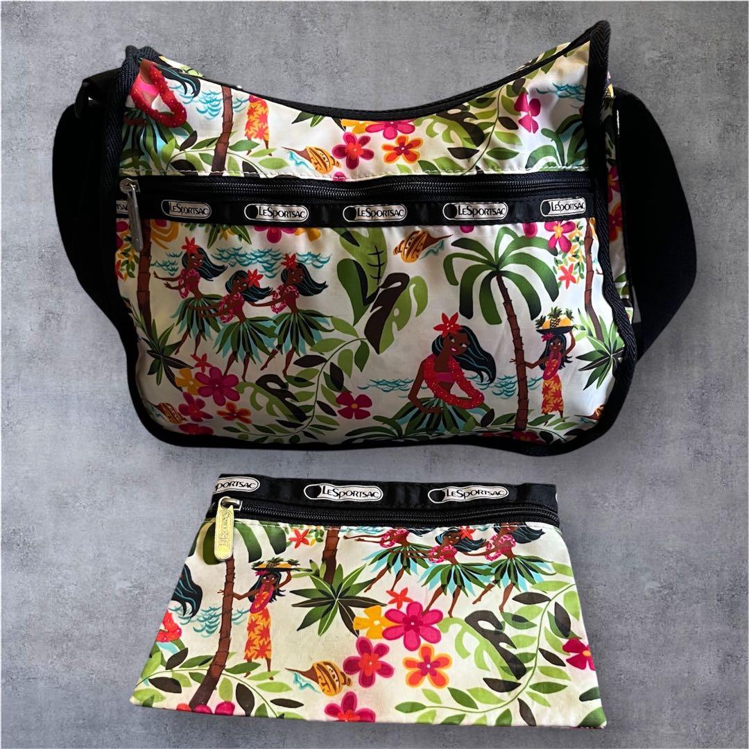 レスポートサック ハワイ限定 フラガール ショルダーバッグ ポーチ付き