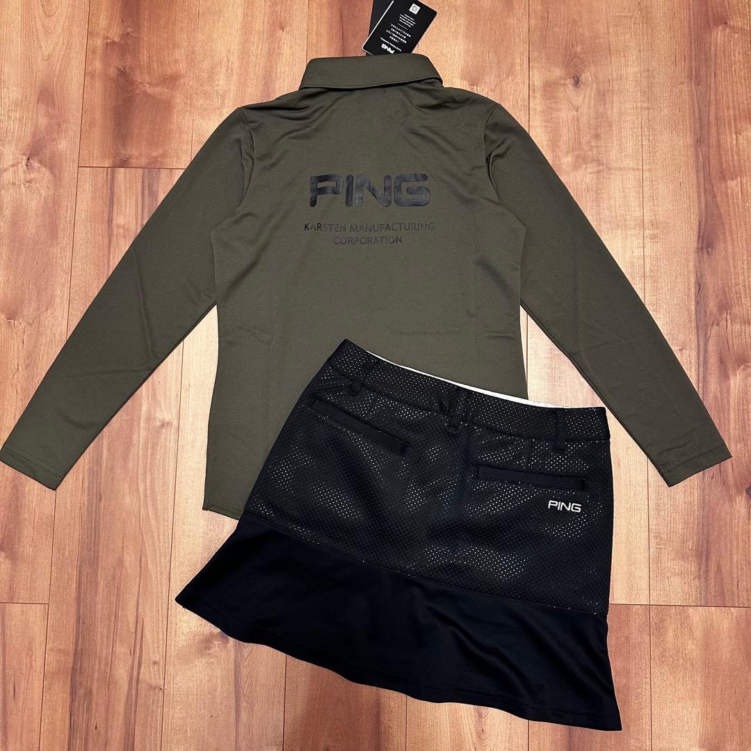 長袖ポロシャツ　ダンボール素材フレアスカート　セットアップ　秋冬　サイズS 新品 ダンボールフレアスカート | ur's（ユアーズ）