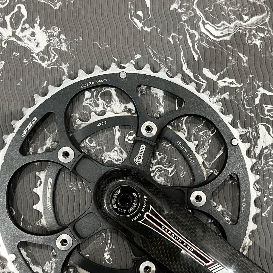 FSA Carbon Pro クランクセット 170mm 50/34T ISIS - メルカリ
