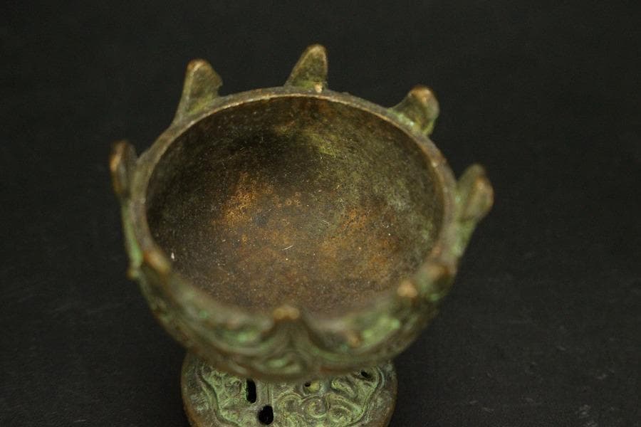 仏教美術 古銅 豆 博山炉 五鈷杵 二件 古美術(LC994) - メルカリ