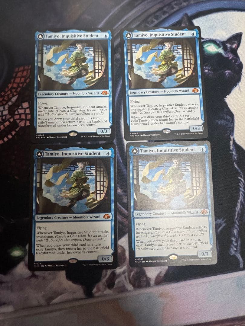 知りたがりの学徒　タミヨウ　4枚セット 日)【Foil】知りたがりの学徒、タミヨウ / Tamiyo, Inquisitive