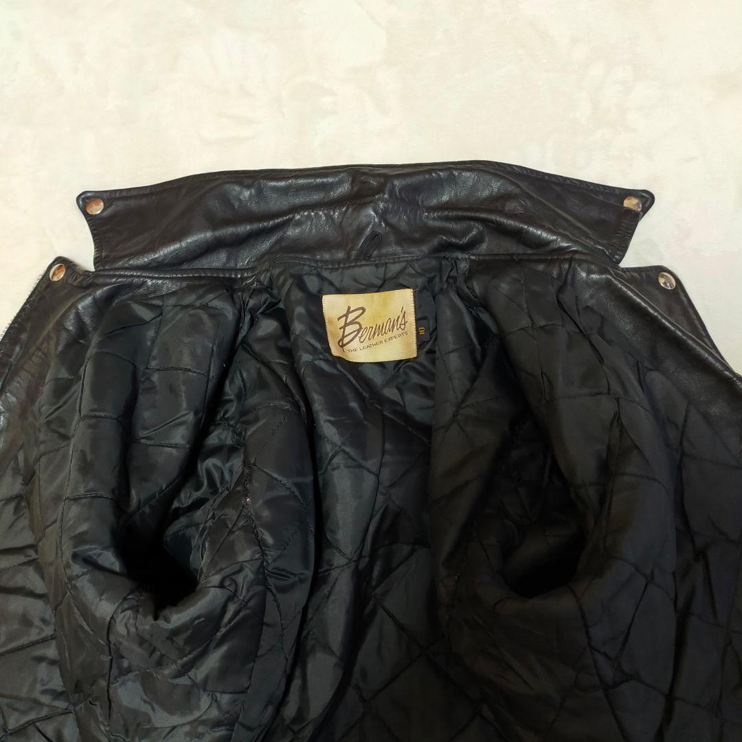 70S 80S Berman's ヴィンテージ ダブルライダースジャケット - メルカリ