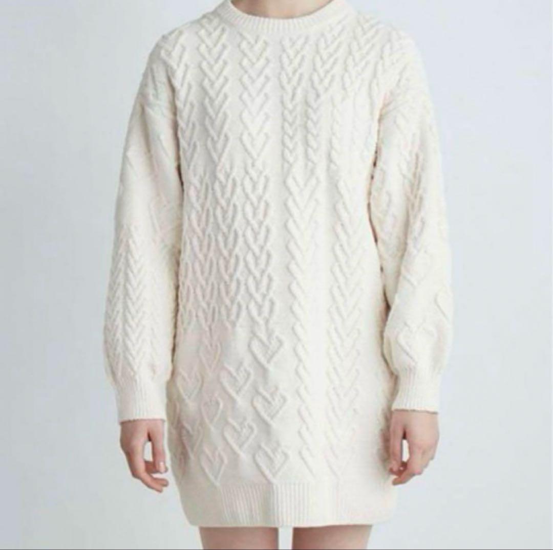ジェラートピケ ケーブルニットワンピース - メルカリ