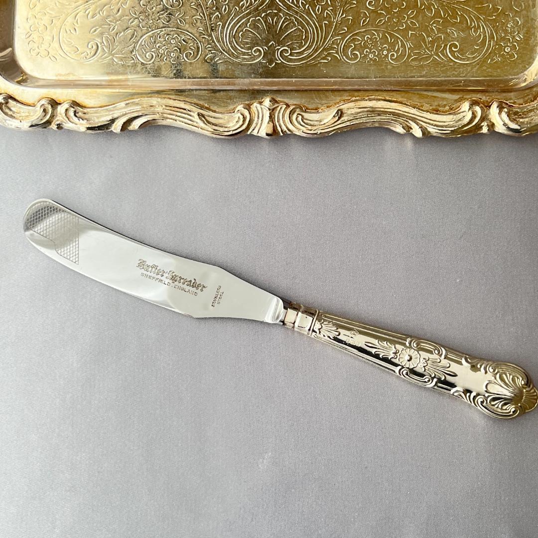 Harrison Brothers】【純銀ハンドル】キングス バターナイフ - メルカリ