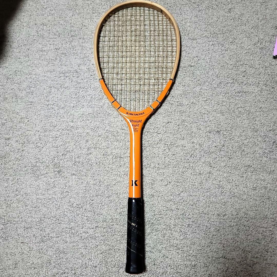 昭和レトロ KAWASAKI テニスラケット 軟式 - メルカリ