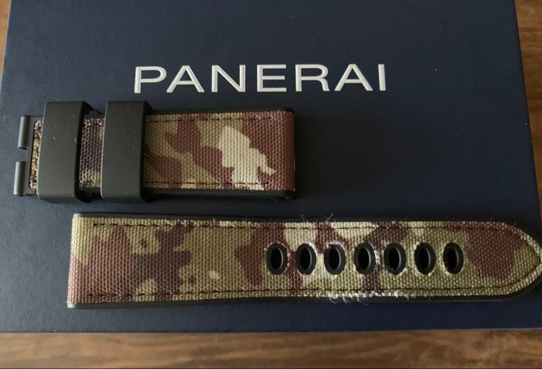 パネライ　純正　迷彩　キャンバスラバーストラップ　ベルト　24-22mm カモ 楽天市場】新品同様 パネライ PANERAI ラバーストラップ 純正 時計