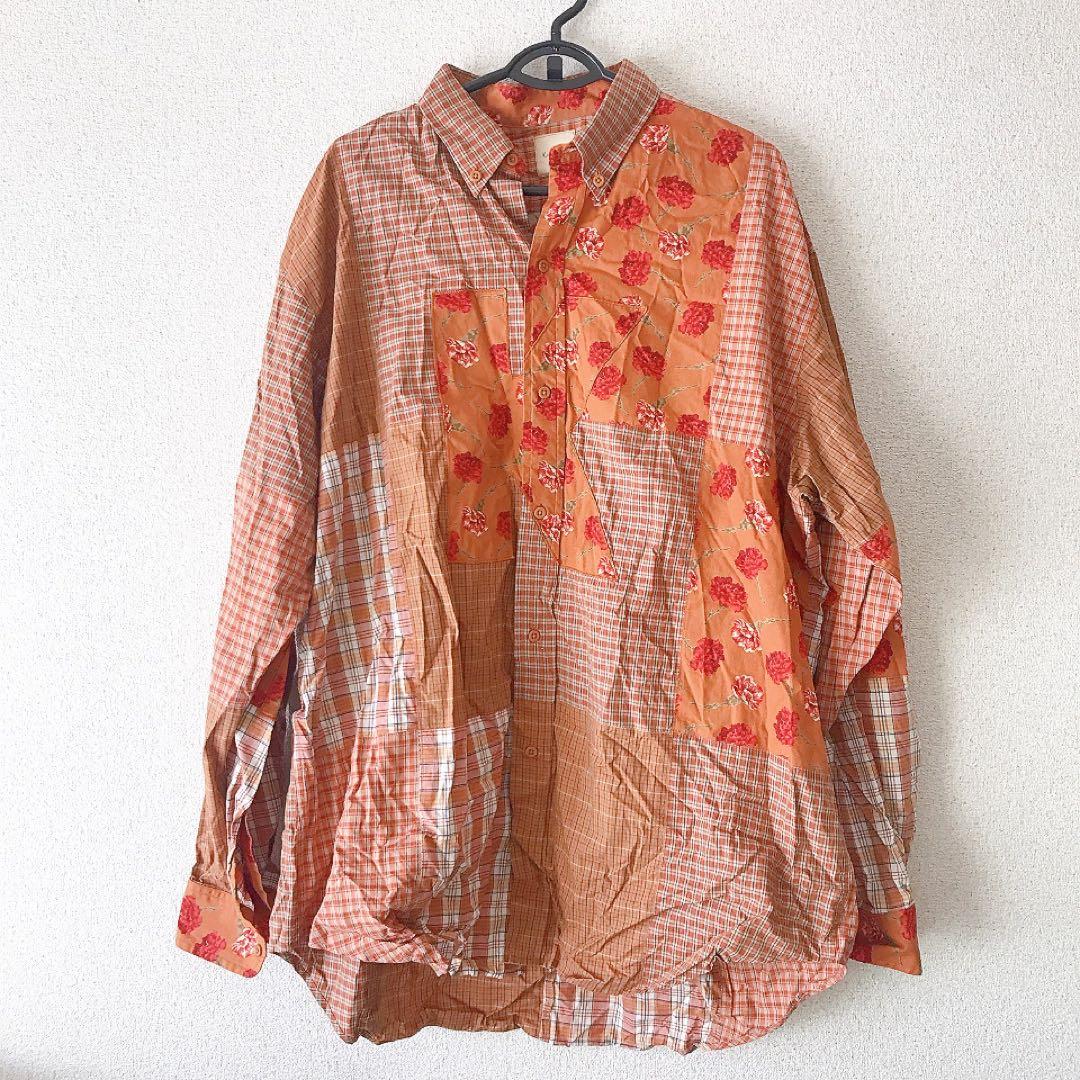 カールヘルム KarlHelmut ピンクハウス シャツ 長袖 パッチワーク花柄