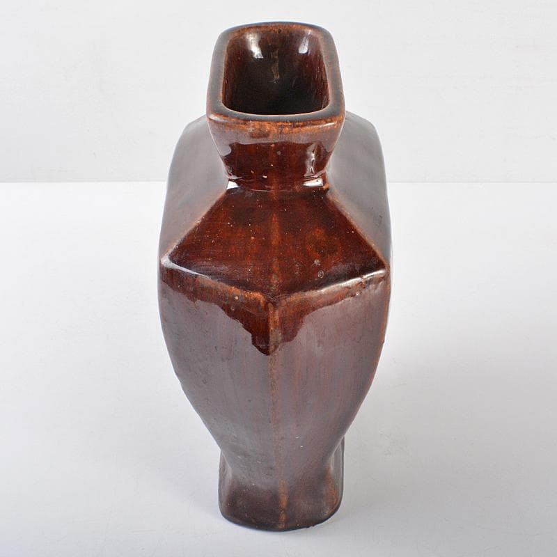 中国 紅釉 面取六角瓶 V R5455B