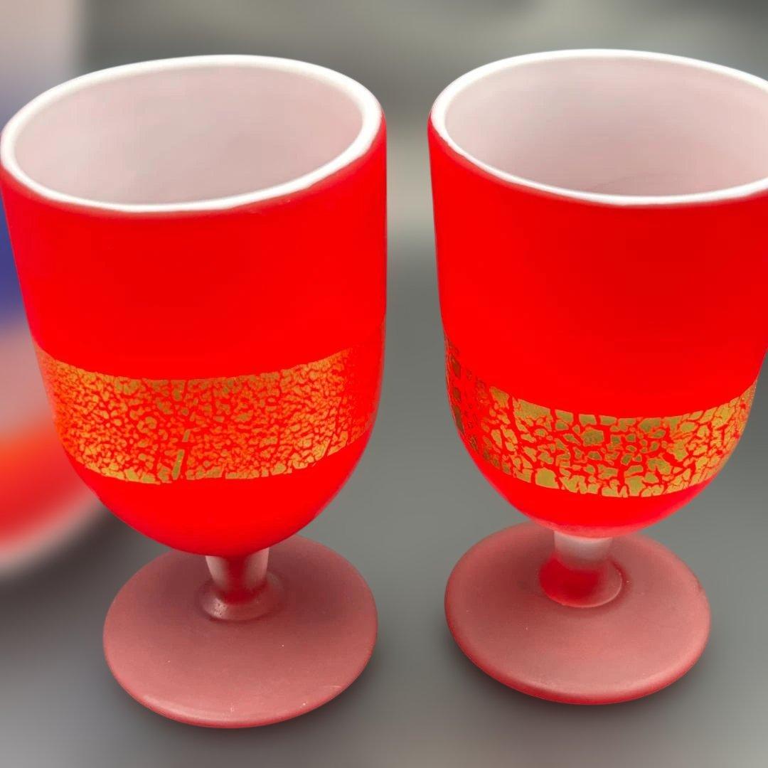 藤田潤 工芸ガラス 手吹 金彩 デカンタとグラス セット 合計3点 - メルカリ