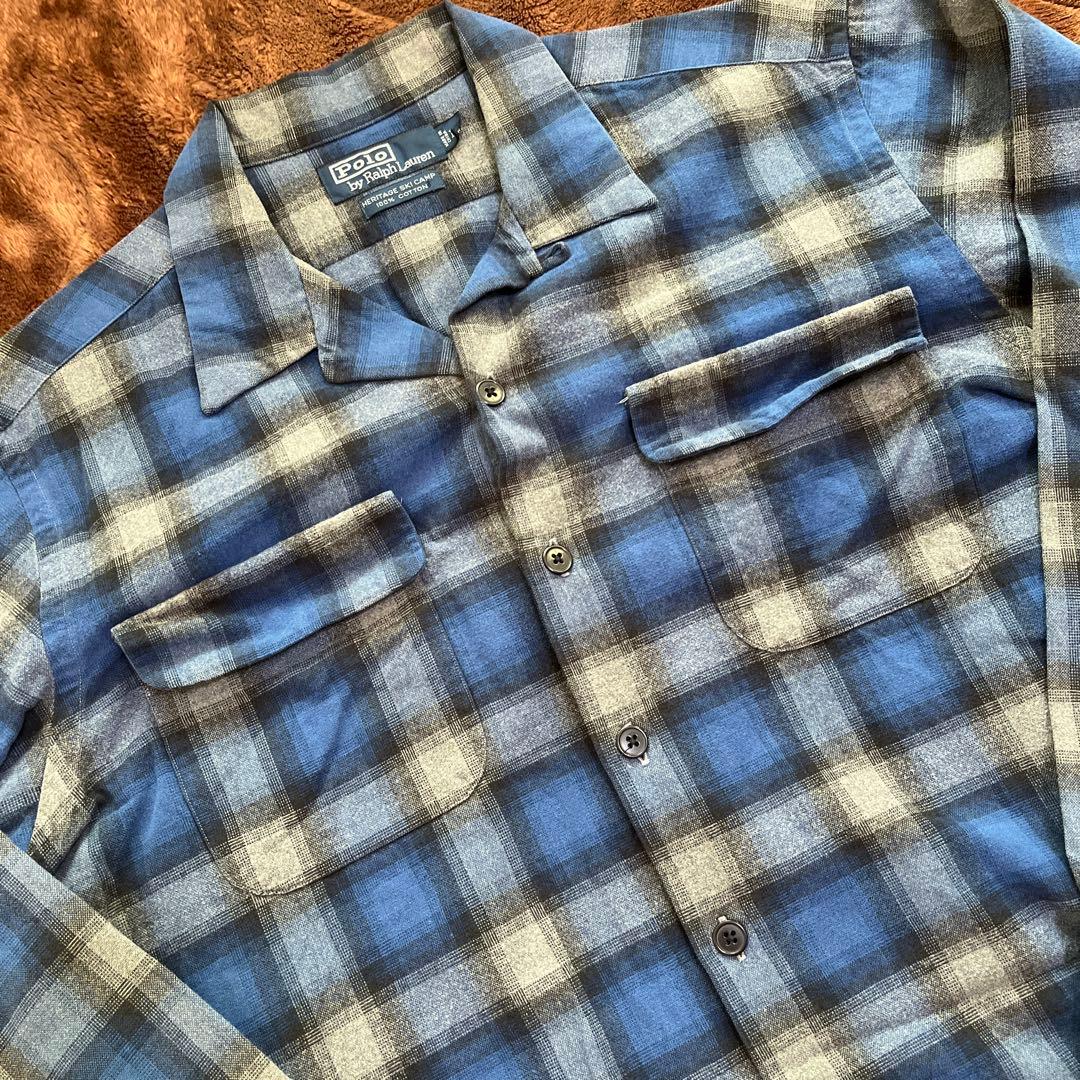 レア 極美品 90s Polo by Ralph Lauren オンブレシャツ スペシャル 90s Polo by Ralph Lauren ラルフローレン 長袖シャツ