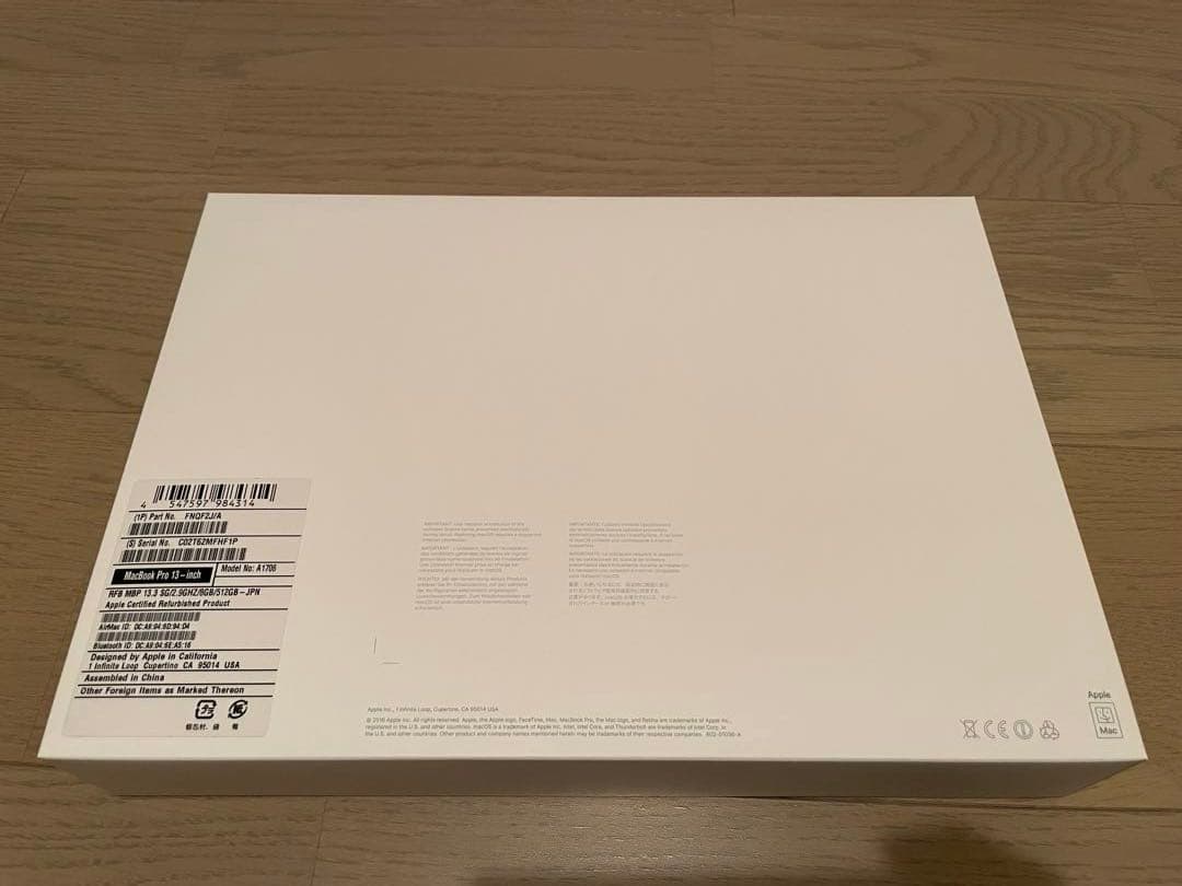 暇*買様 MacBookPro A1706 13 2.9GHz 8GB 512G