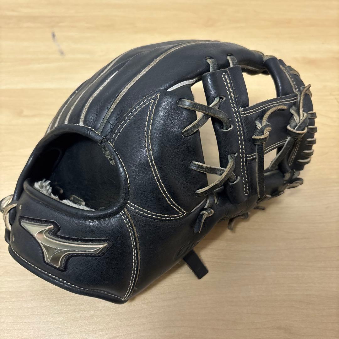 Mizuno Global Elite ブラックグローブ　野球グローブ　内野用 野球グローブ ミズノ グローバルエリート 軟式 内野手 グローブ 一般