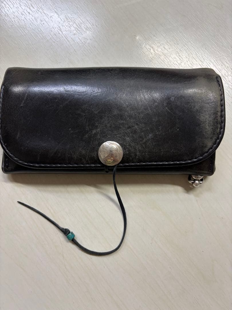 goro's（ゴローズ）2つ折りレザー長財布 ウォレット 黒 楽天市場】goro's(ゴローズ) 2つ折り レザー ロング ウォレット 長財布