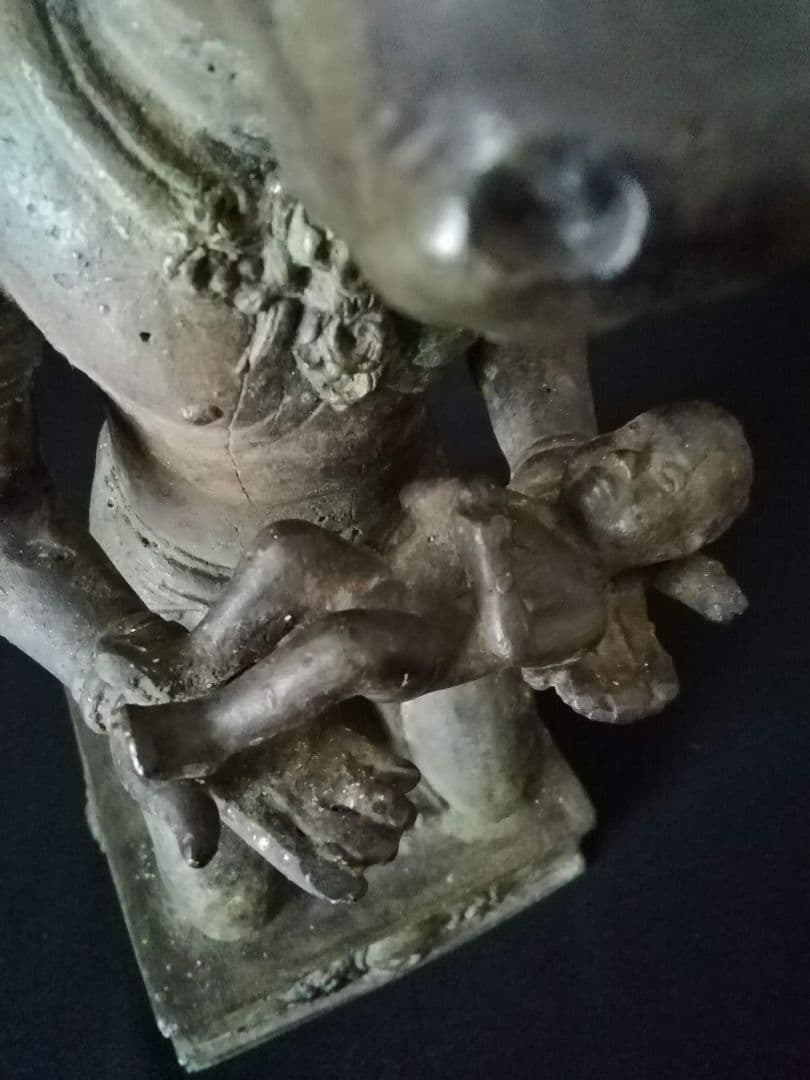 逸品 青銅牛神供犧子像 仏教 インド 中国 チベット 牛頭 ガジュラーホ