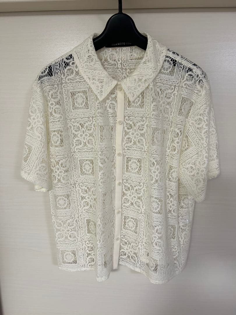mizuiro ind レース半袖シャツ アイボリー 楽天市場】mizuiro ind（ミズイロインド） ストレッチレース ラウンド