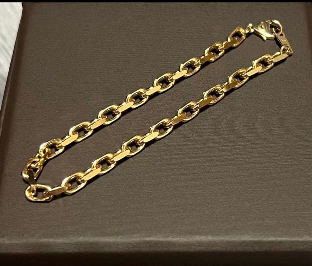 k18 あずきチェーンブレスレット 18cm 楽天市場】アズキチェーン K18 ブレスレット 3.0mm幅 18cm ひねり