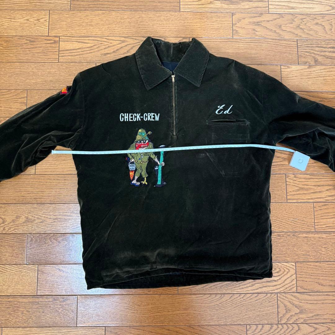 ヴィンテージ ベロア スーベニアジャケット プルオーバー 推定60s