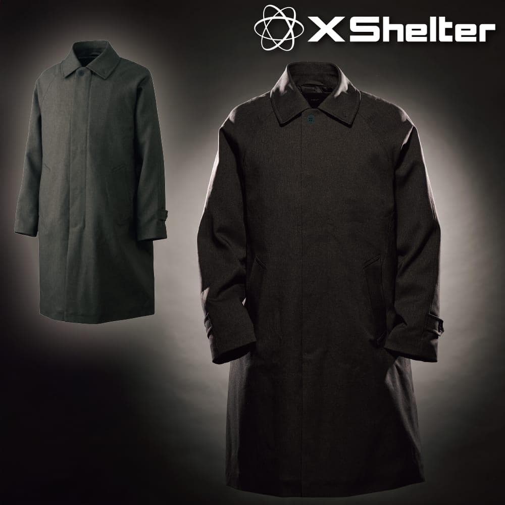 ワークマン エックスシェルター 断熱β ステンカラーコート L ブラック
