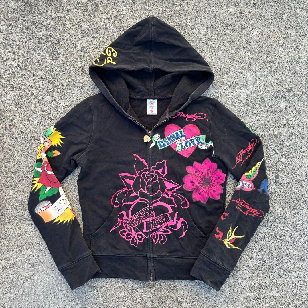 ED Hardy エドハーディー 平成 ジップパーカー - メルカリ