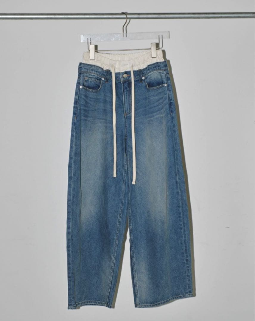 期間限定お値下げ】トゥデイフル レイヤード ワイドデニム パンツ サイズ26