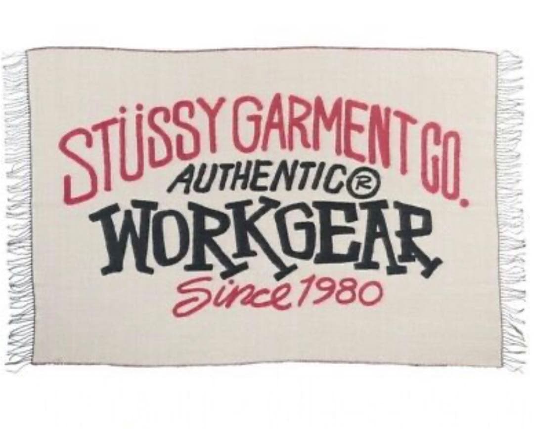 Stussy ワークギア ジャカード スロー ブランケット タペストリー