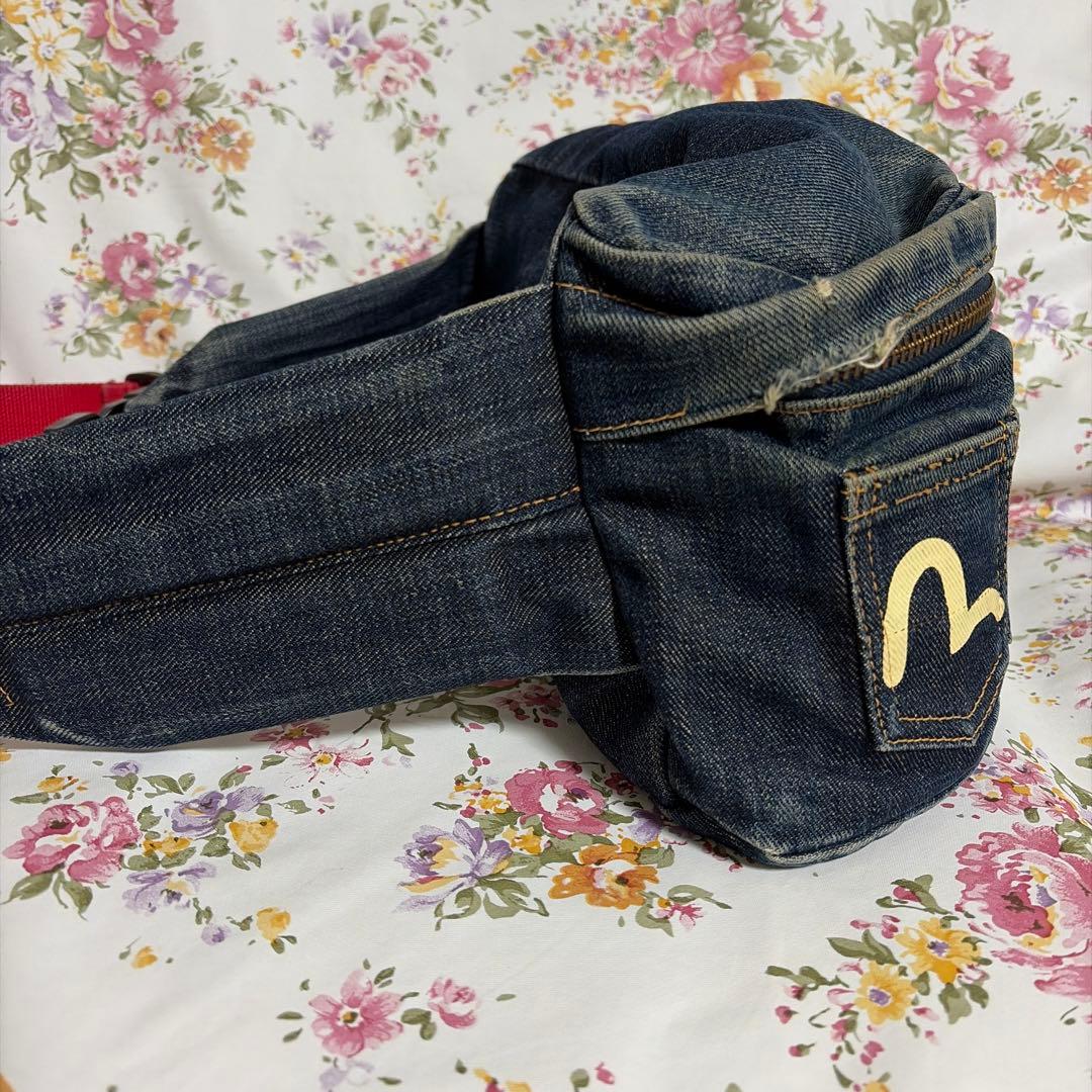 EVISU ボディバック 希少エビスヤ赤タブ かもめ 5ポケット エヴィス