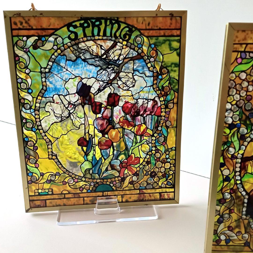 ルイスCティファニー ステンドグラス 四季・春夏秋冬グラスマスターズ