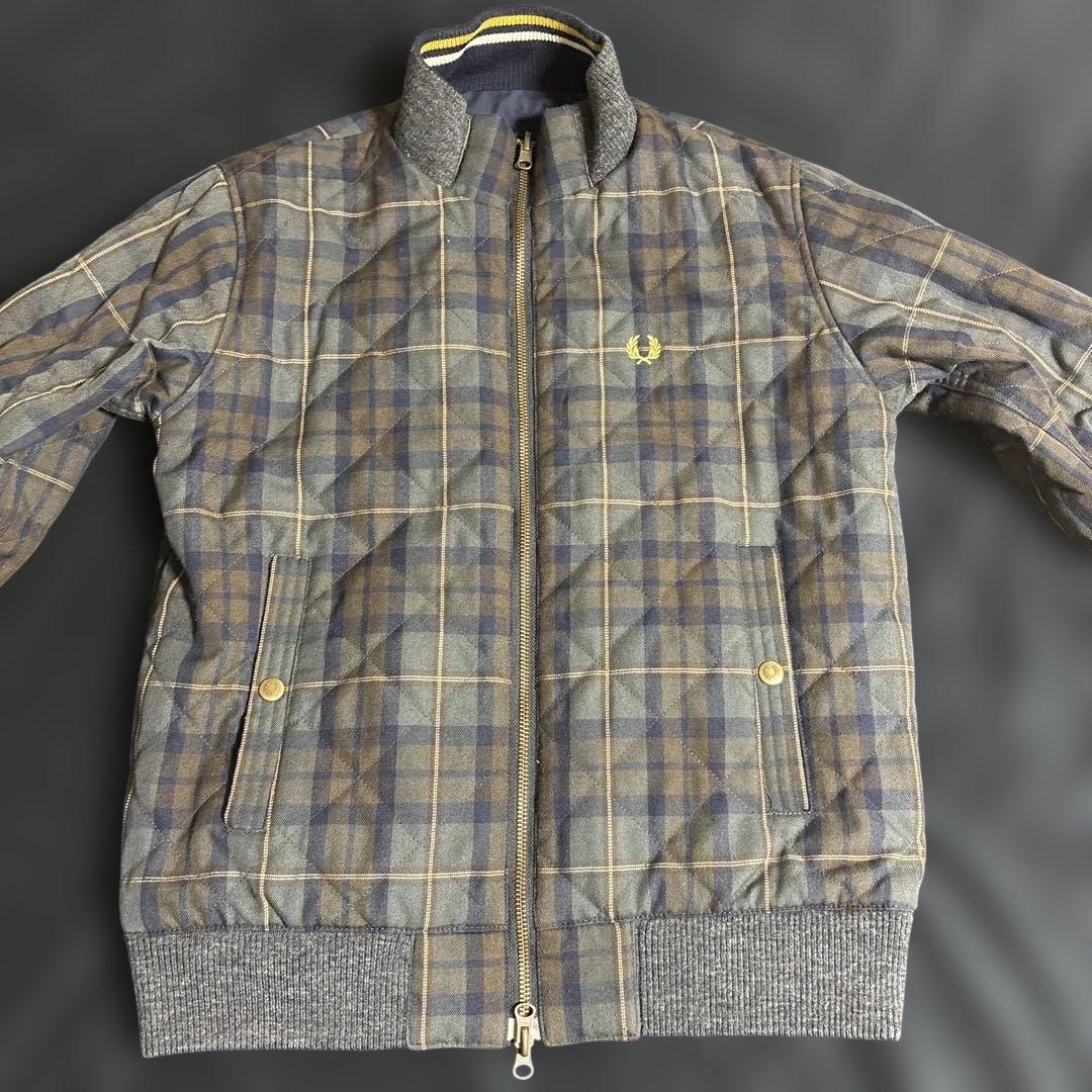 FRED PERRY リバーシブルジャケット チェック×ネイビー Mサイズ - メルカリ