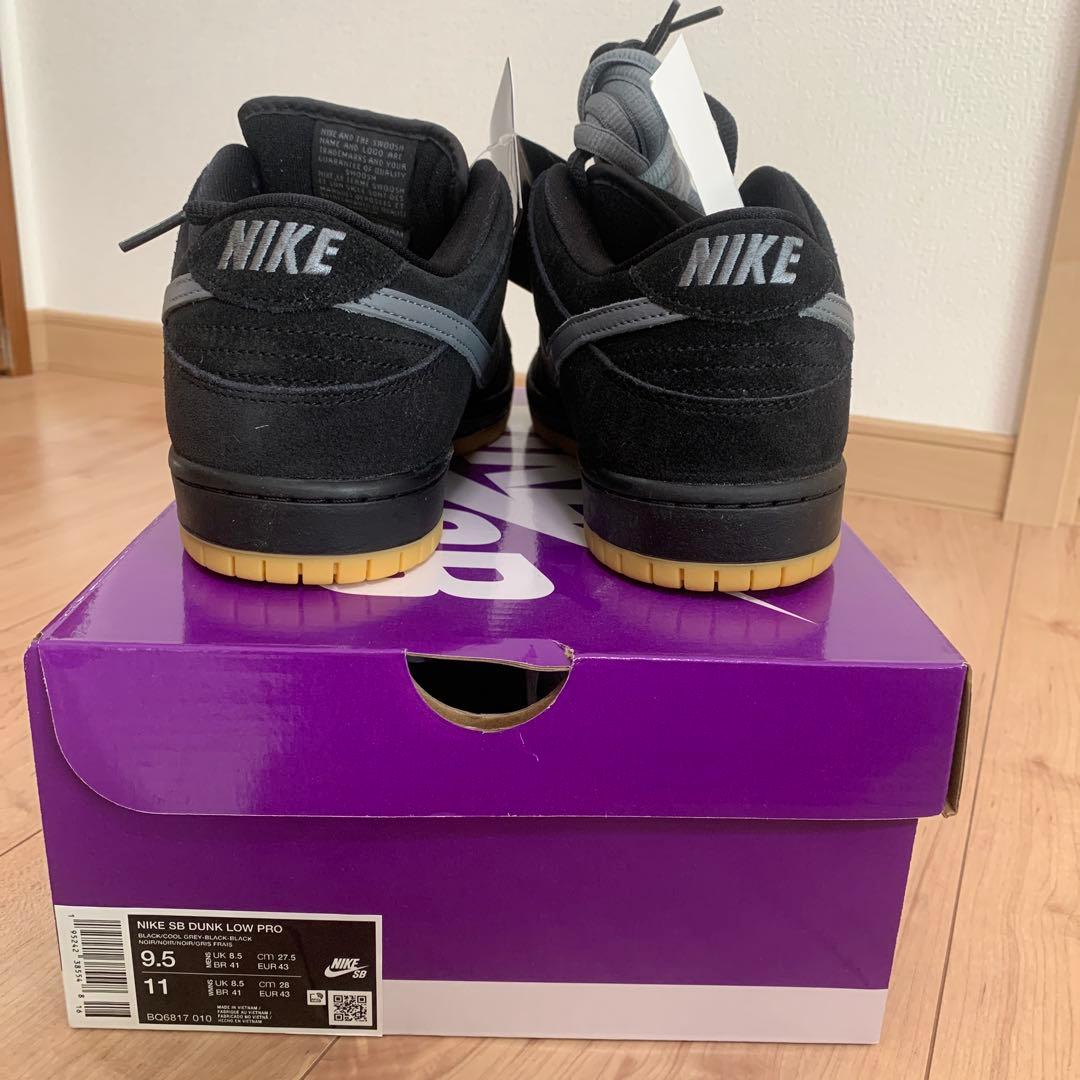 スケートボード Nike SB Dunk Low BLACK/FOG 27.5cm