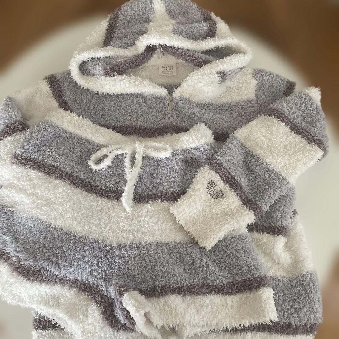 gelato pique ジェラピケ ボーダー柄 セットアップ ルームウェア F