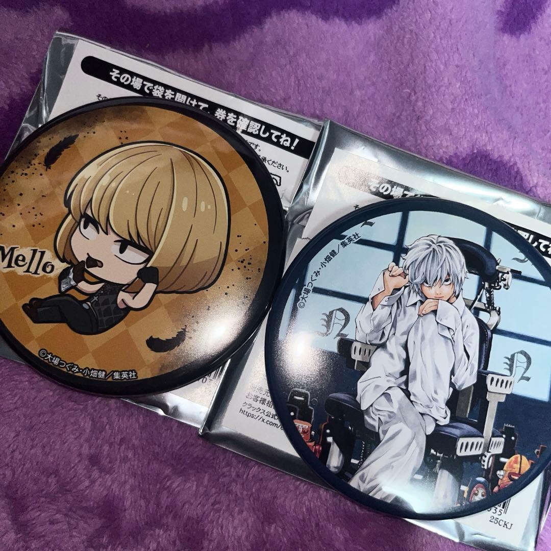 デスノート ラッキー缶バッジBOX メロ/ニア - メルカリ