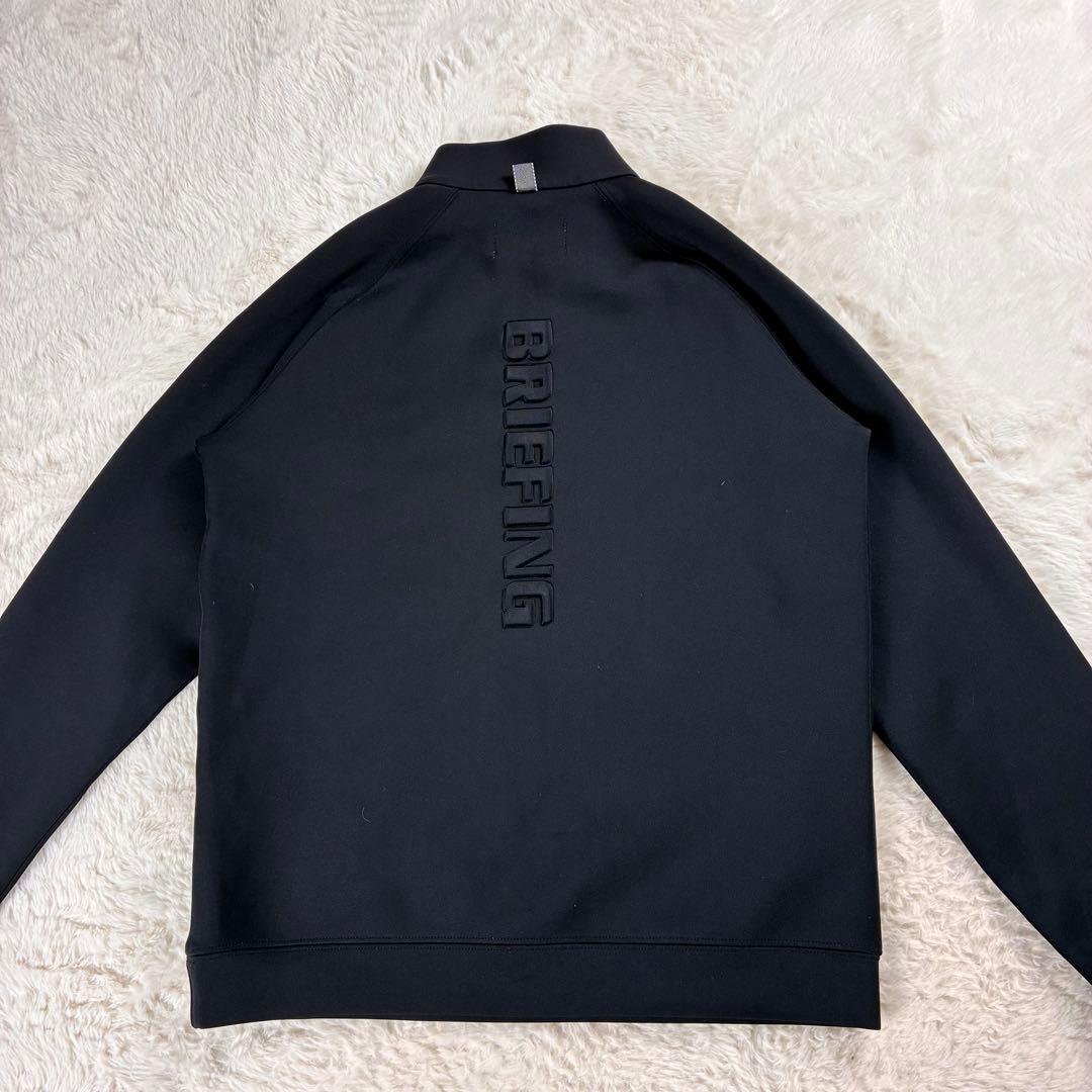 極美品 ブリーフィング 3dロゴ ハーフジップ ブラック S ゴルフ ジム