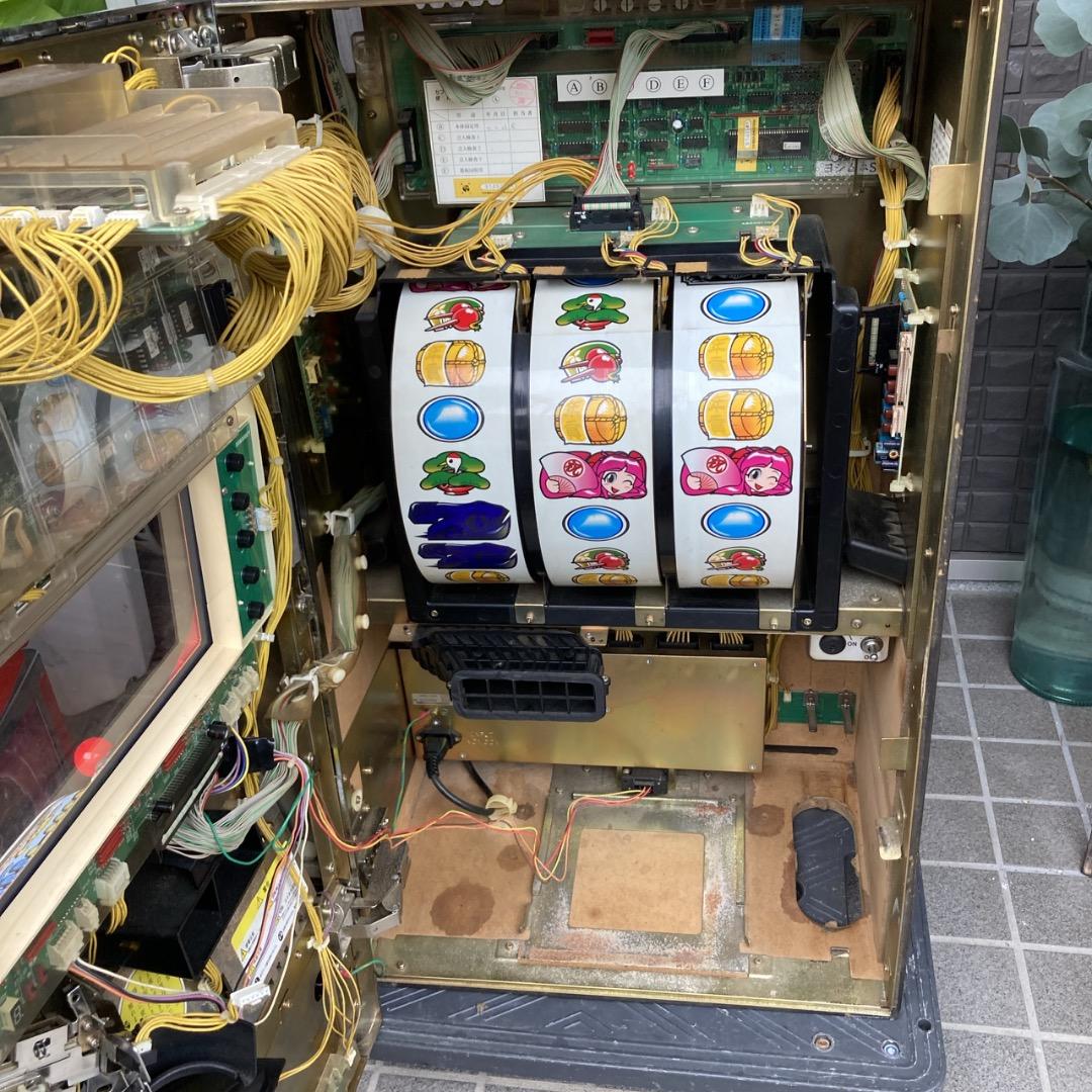 パーマン2号様スロット台 鍵あり 吉宗 初代 姫パネル コイン不要機